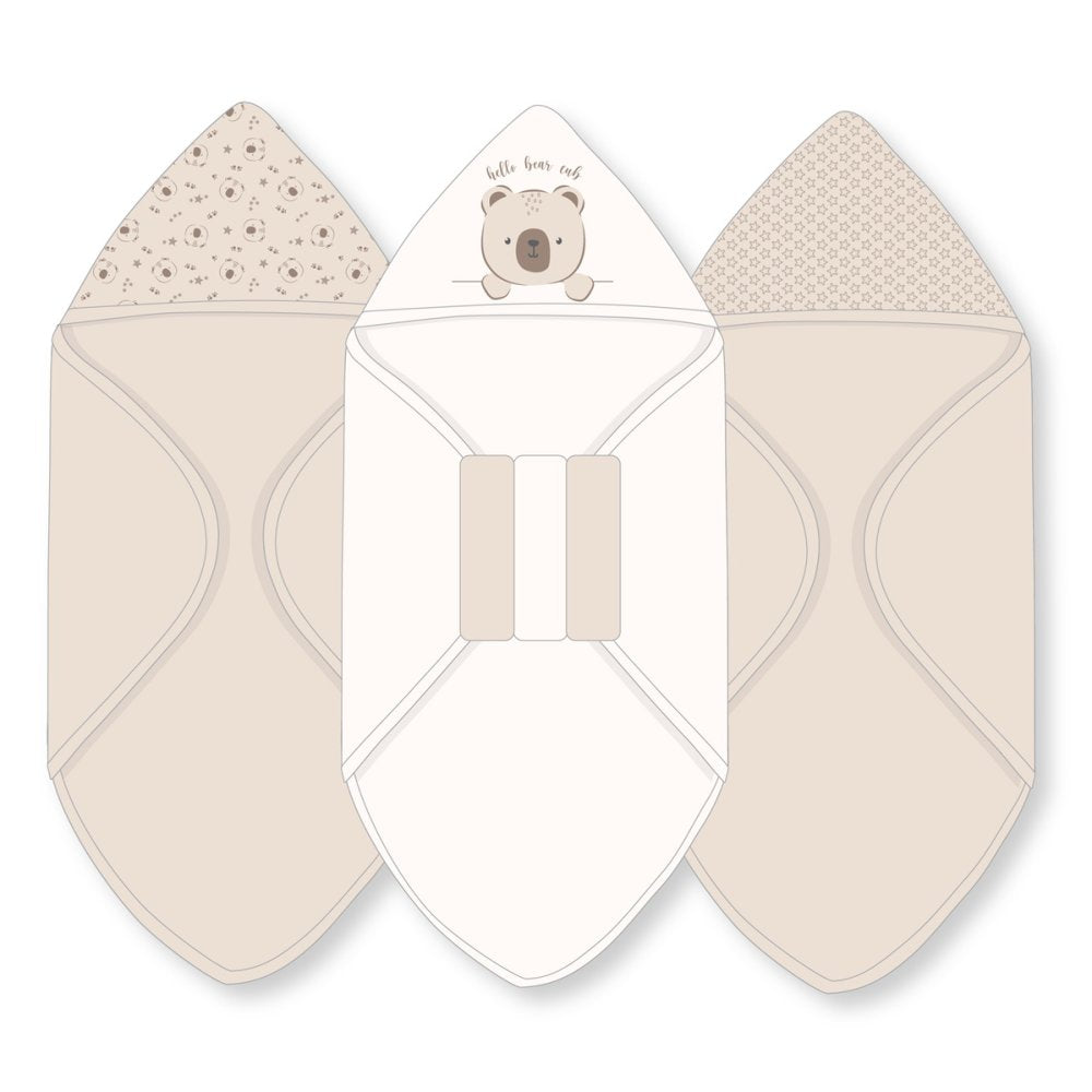 Beige Baby Bear Hooded Towels & Wash cloth