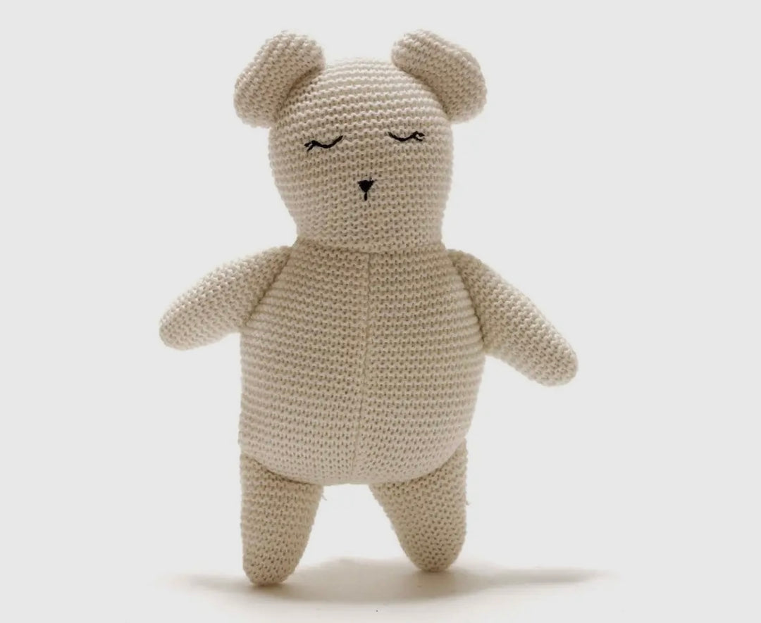 Knitted White Teddy Bear