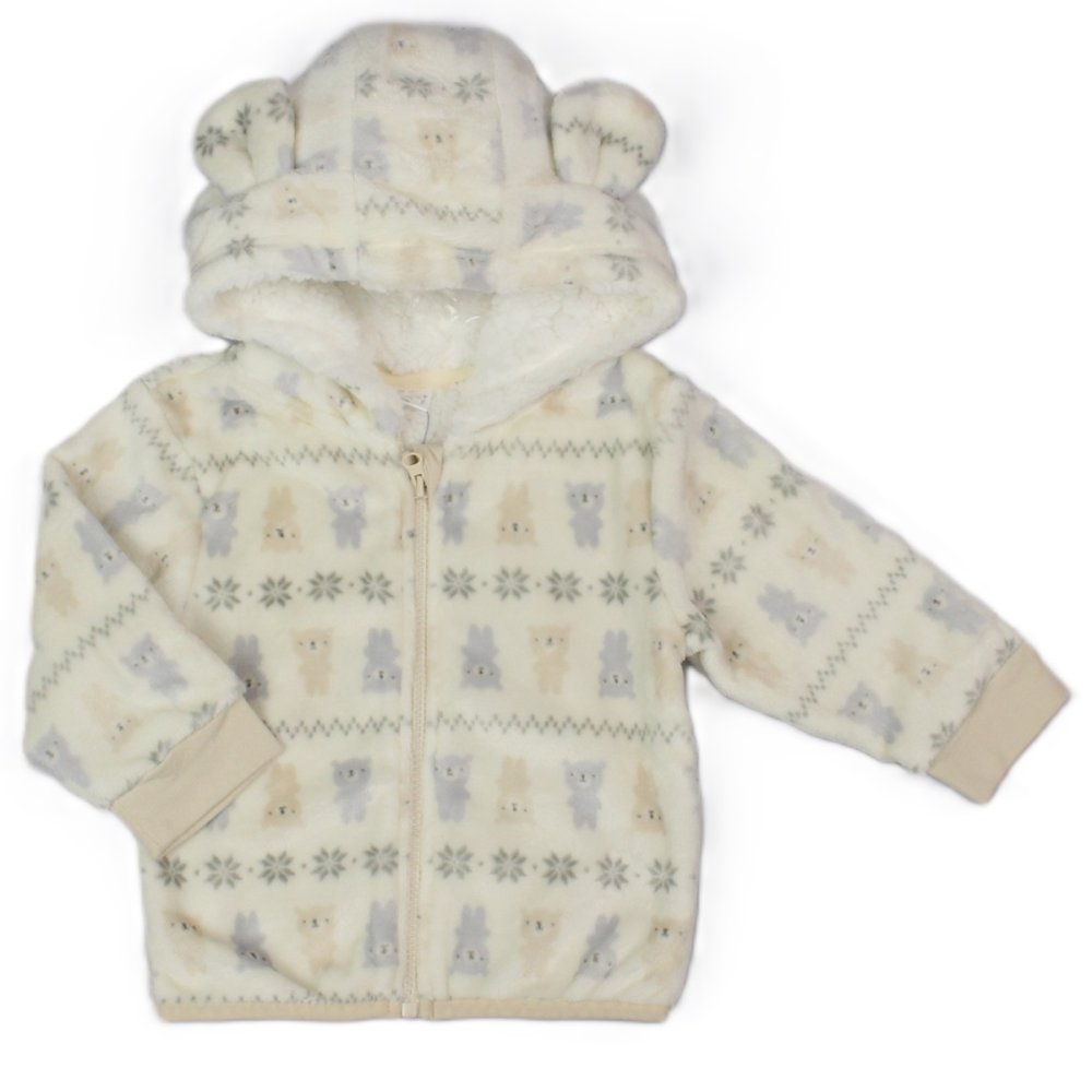 Unisex Print Hooded Fleece Jacket