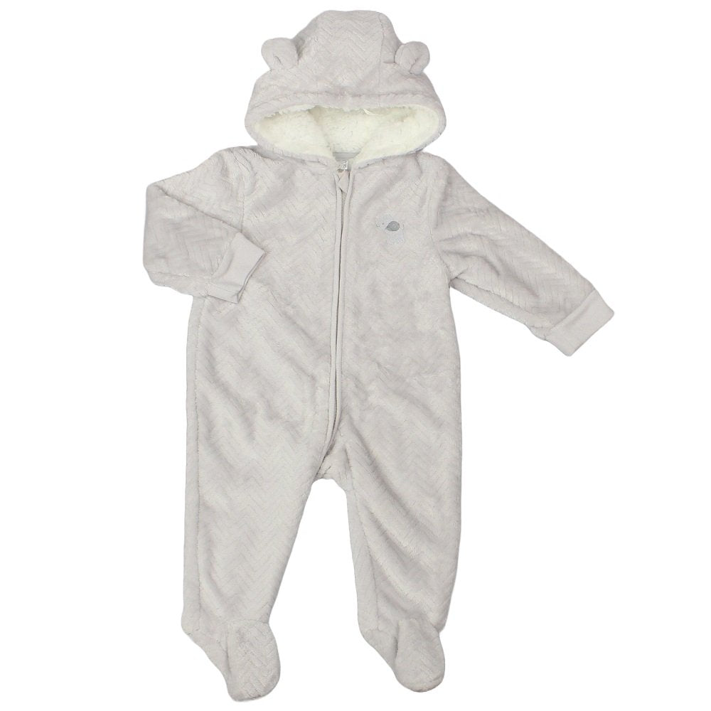 Grey Elephant Hooded Plush Pram Suit