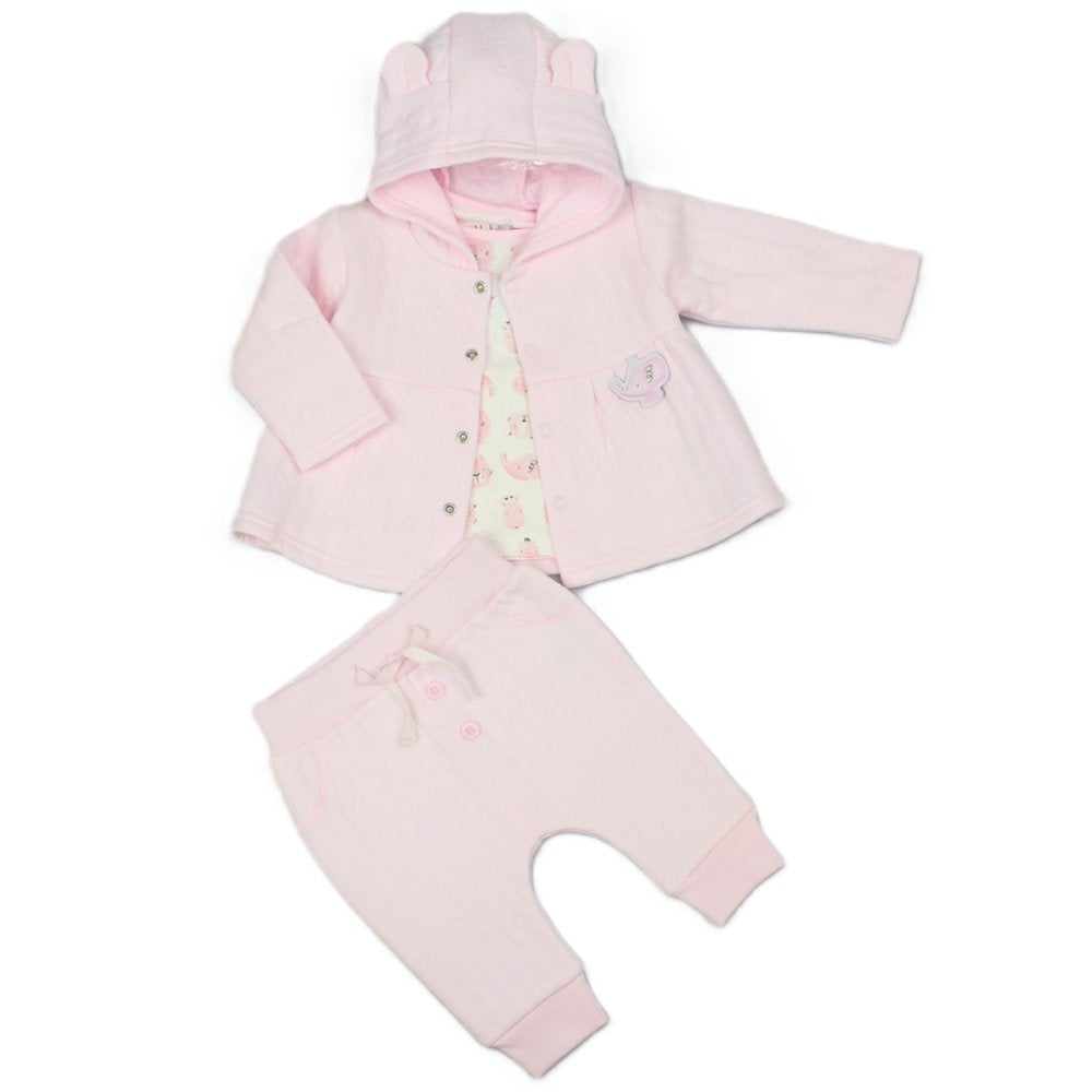 Pink Quilted 3 Piece Set