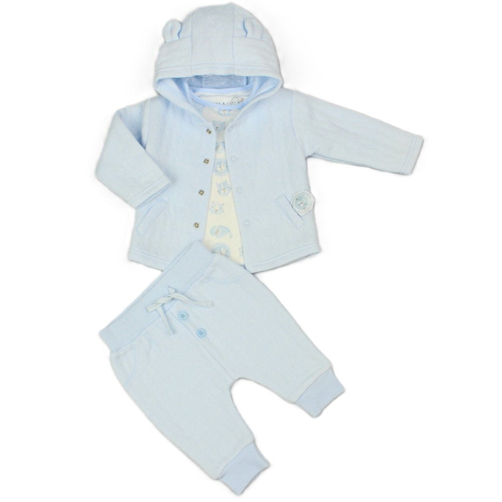 Blue Quilted 3 Piece set