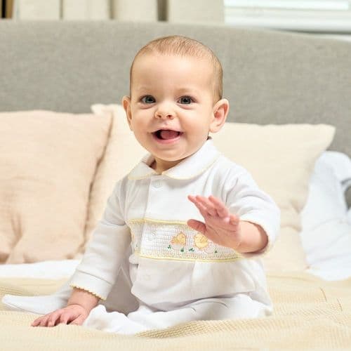 Chicks Smocked Cotton Sleepsuit