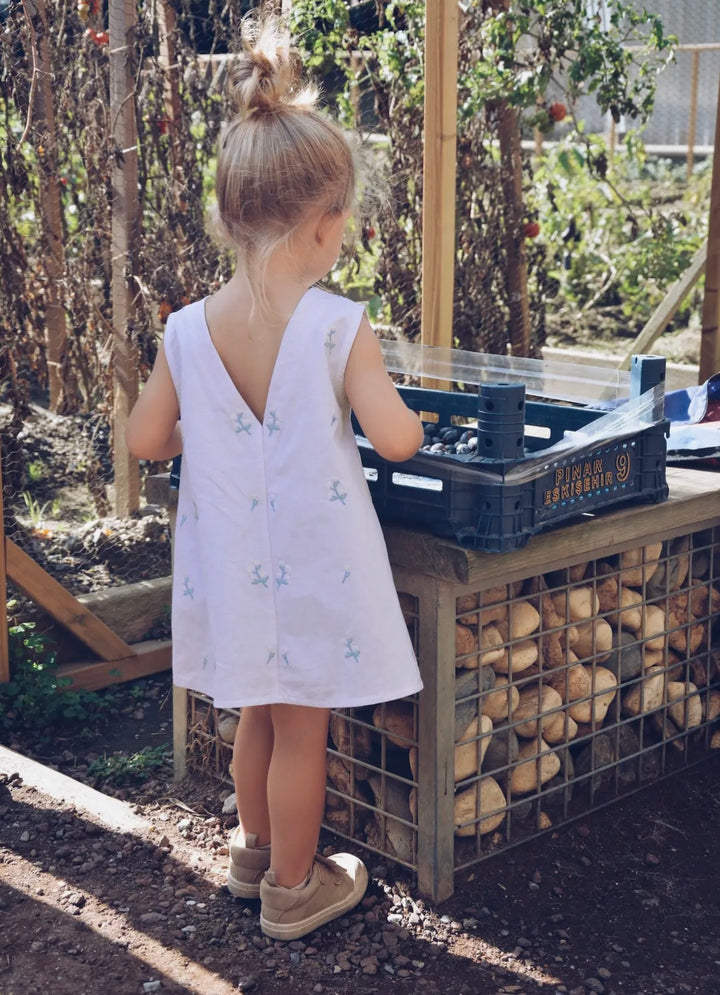 Flower Embroidered Summer Dress