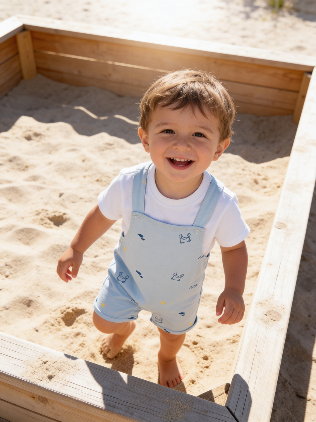 Boys Seaside Dungaree Set