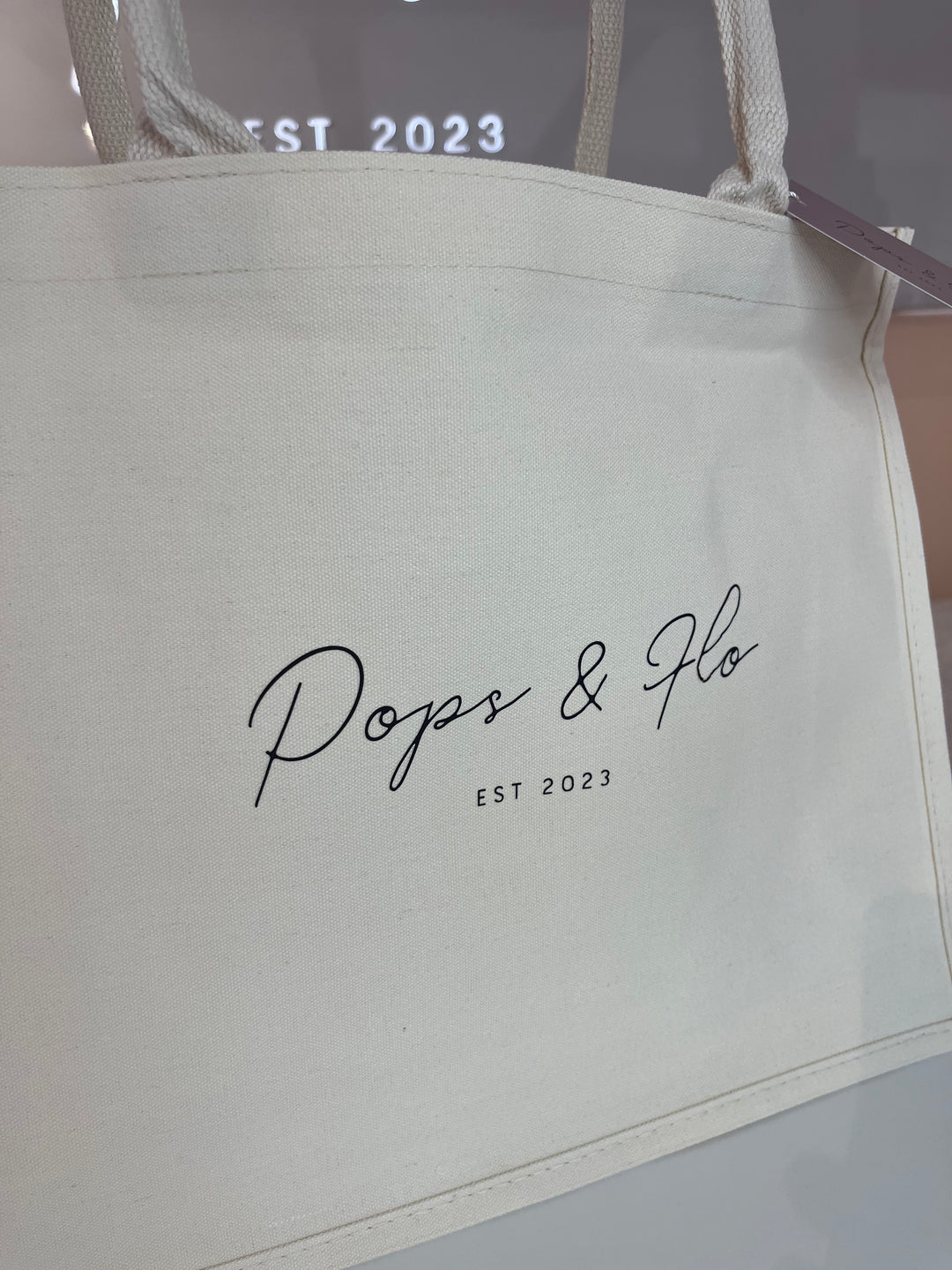 Pops & Flo Large Tote Bag