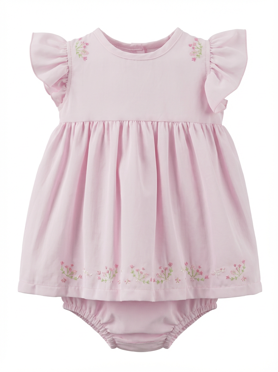 Pink Flower Dress Set