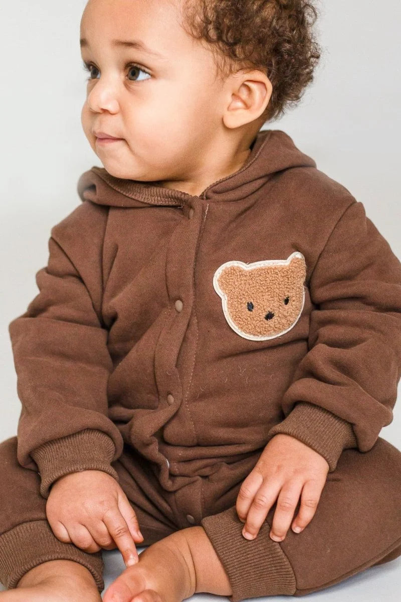 Bear Knitted Hooded Pram Suit