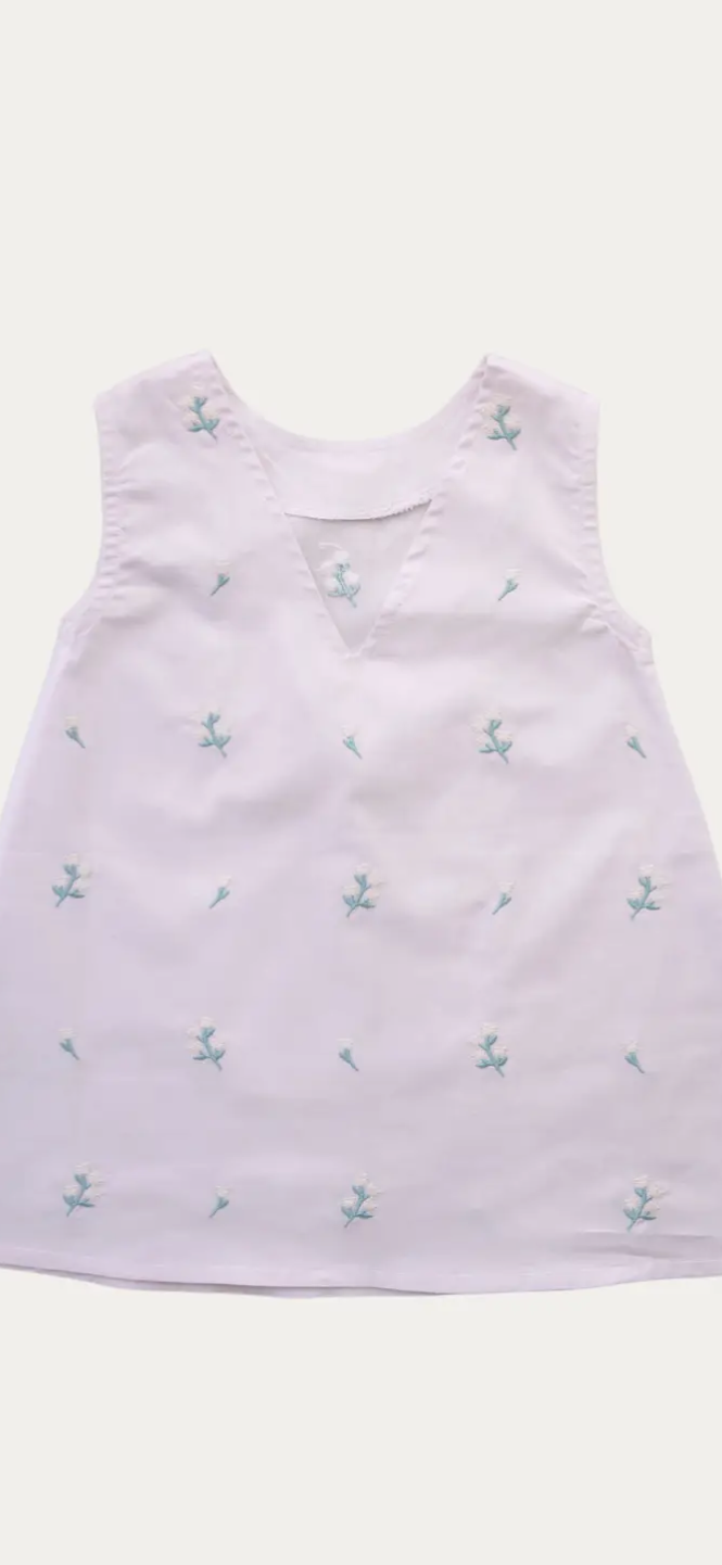 Flower Embroidered Summer Dress