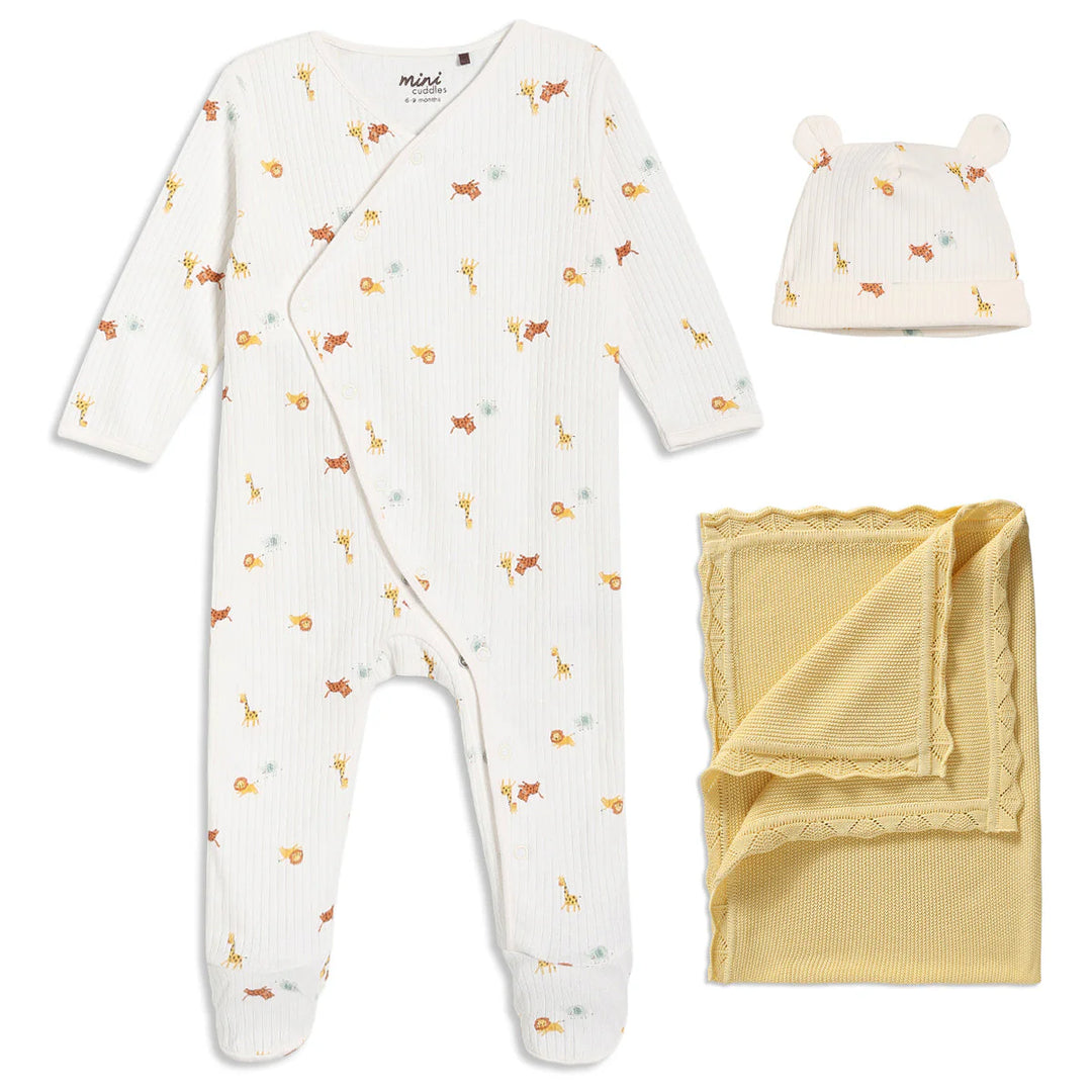 Unisex Animal Print 3pcs set matching blanket