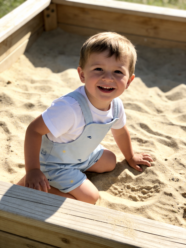 Boys Seaside Dungaree Set