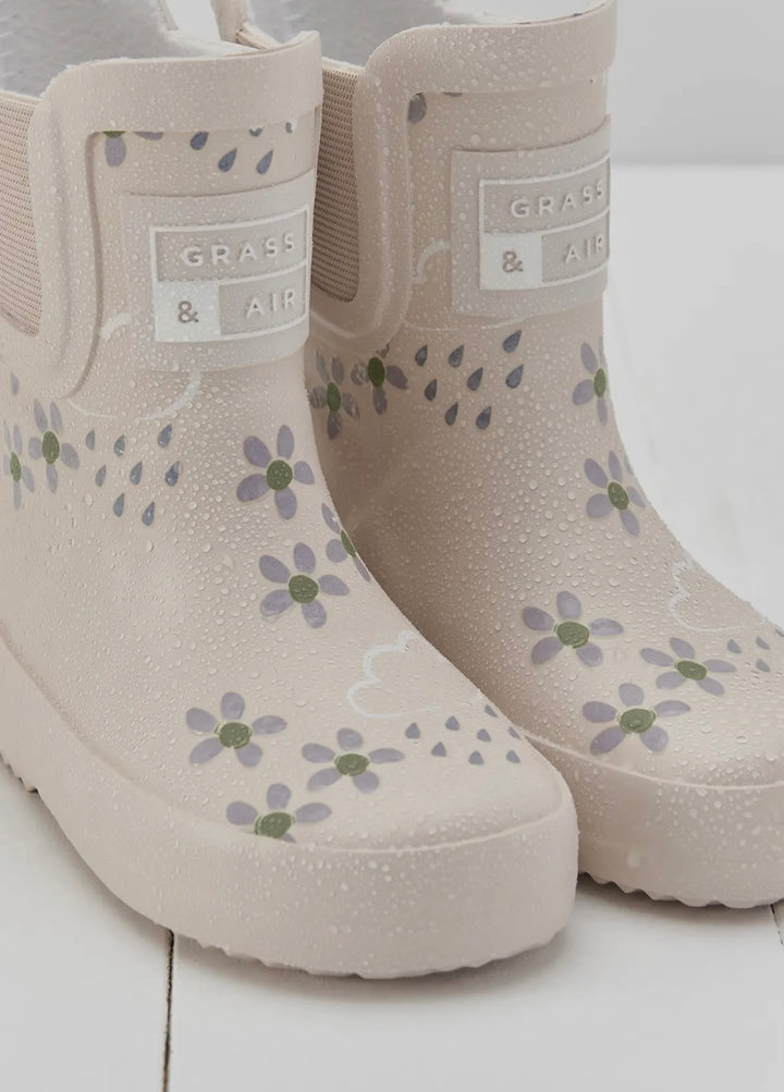 Pampas Cream Floral Colour Changing Wellies