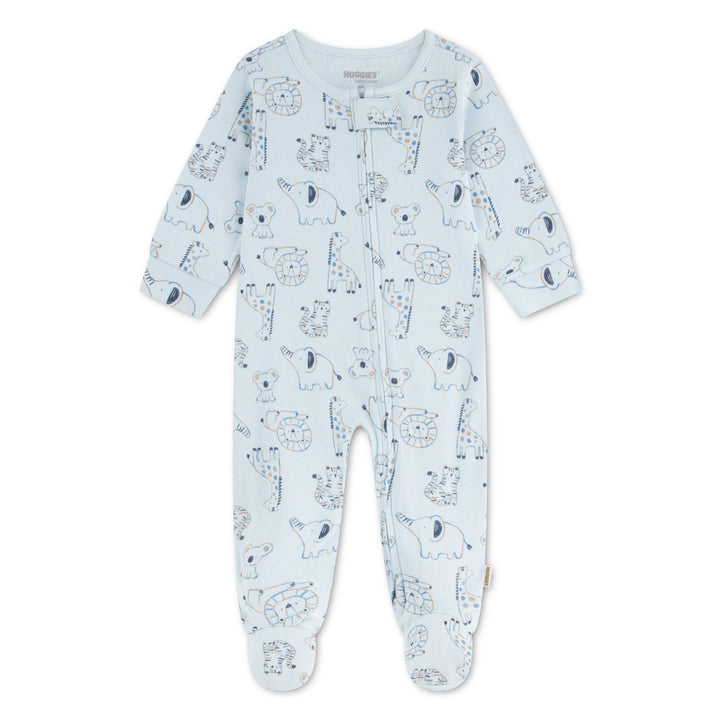 Blue Animal Baby Grow
