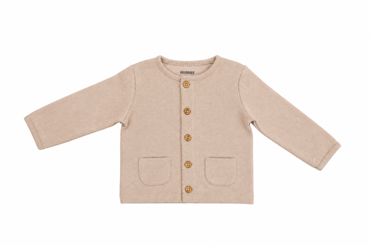 Beige Organic Cotton Cardigan