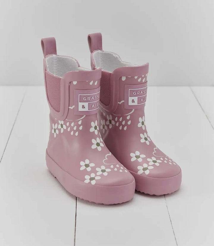 Pink Bloom Floral colour changing wellies