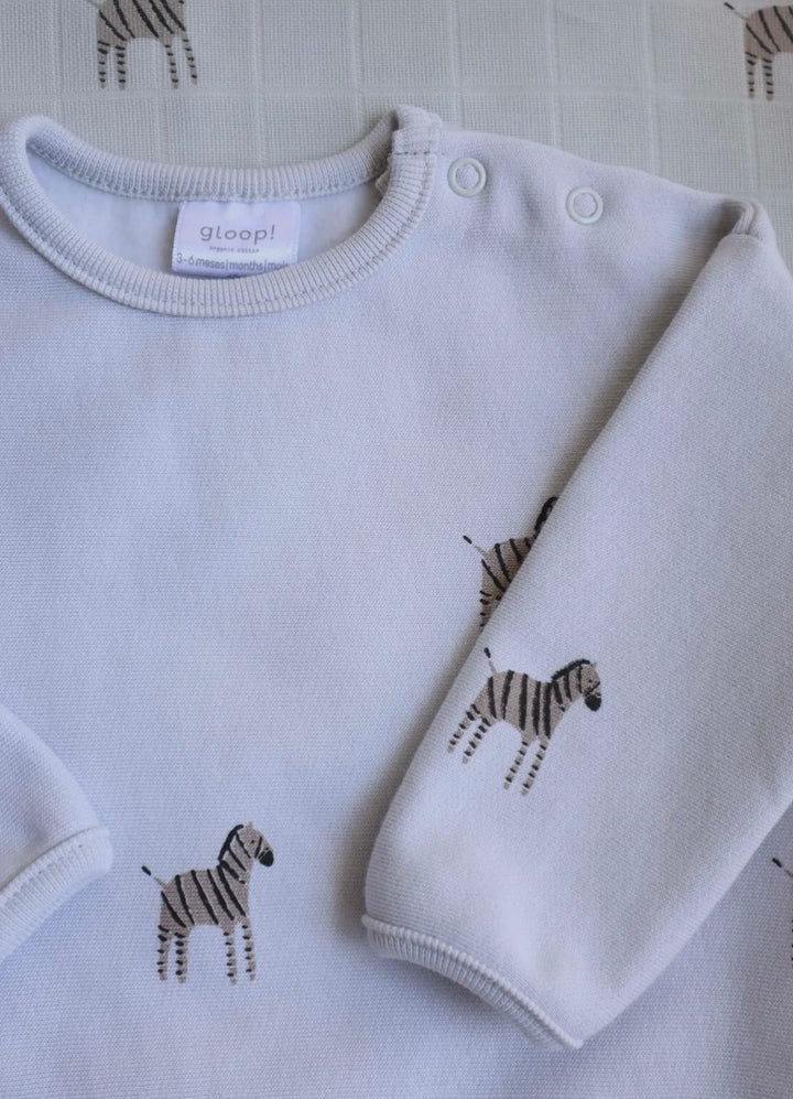 Organic Cotton Zebra Print Jumper