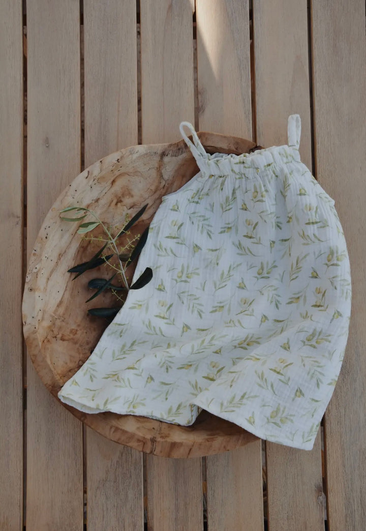 Olive Pattern Summer Dress