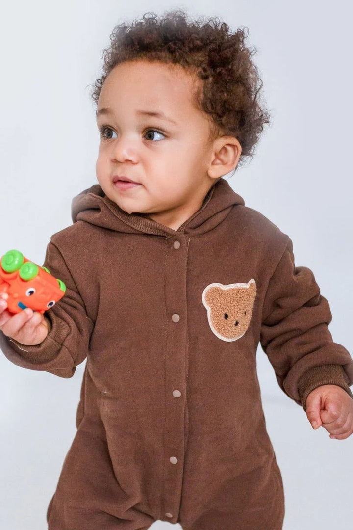 Bear Knitted Hooded Pram Suit
