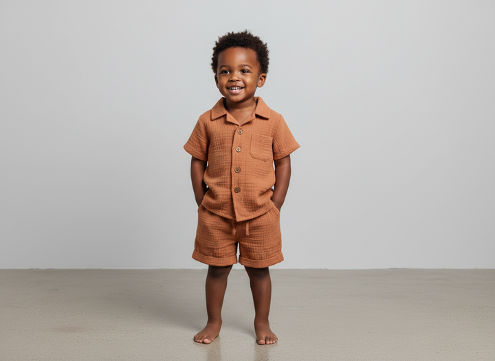 Boys Summer Set - Tan