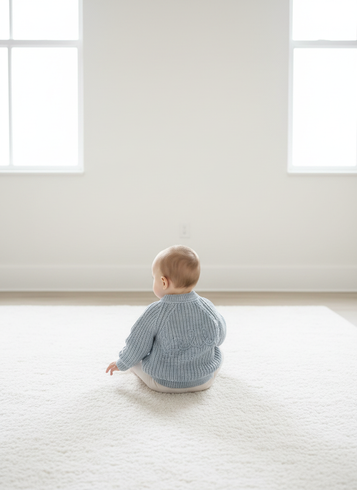 Blue 'Hello' Cardigan
