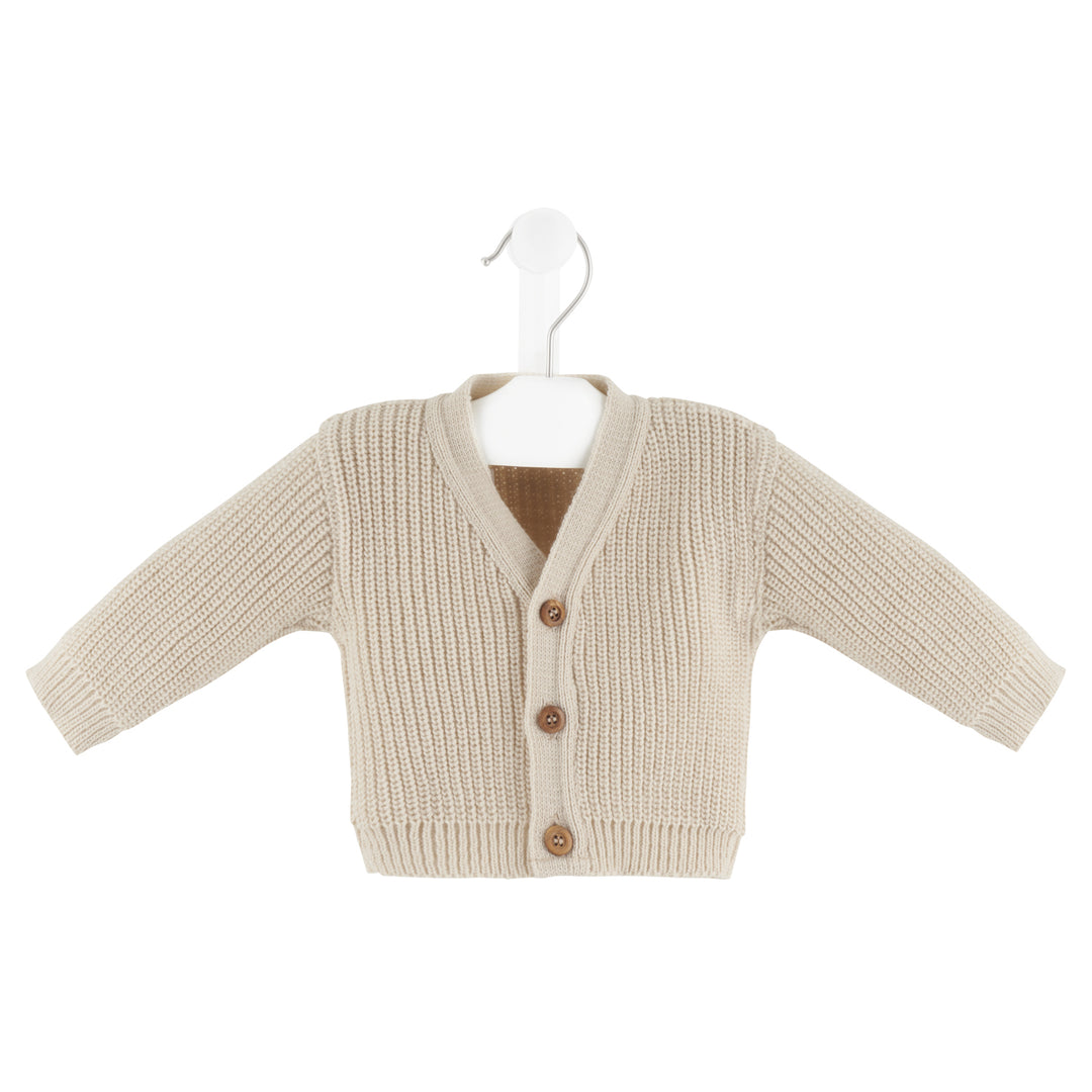 Beige Knitted Cardigan
