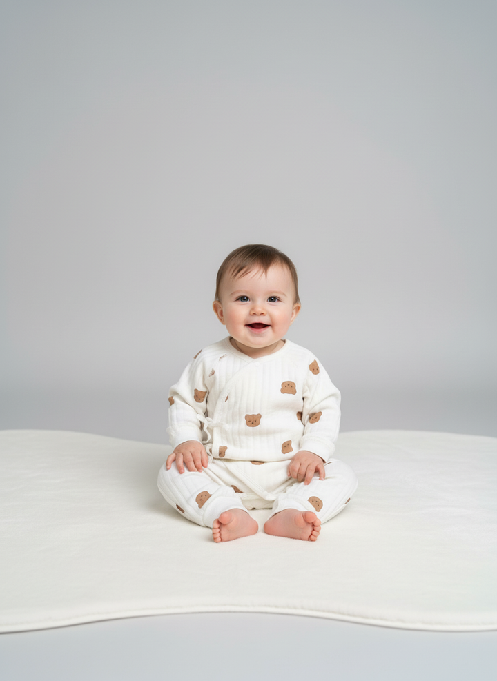 The Cozy Crew Club Barney Bear Wrap Romper