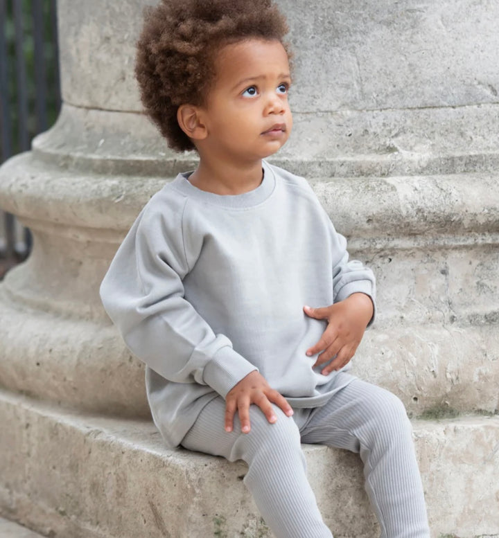 Powder Blue Cotton Sweatshirt