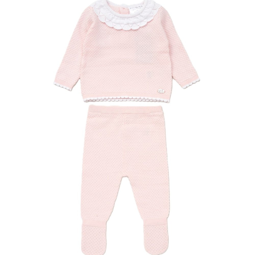 Pink Knitted Collar Set
