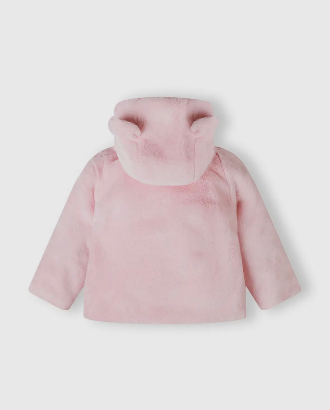 Pink Faux Fur Jacket With Ears