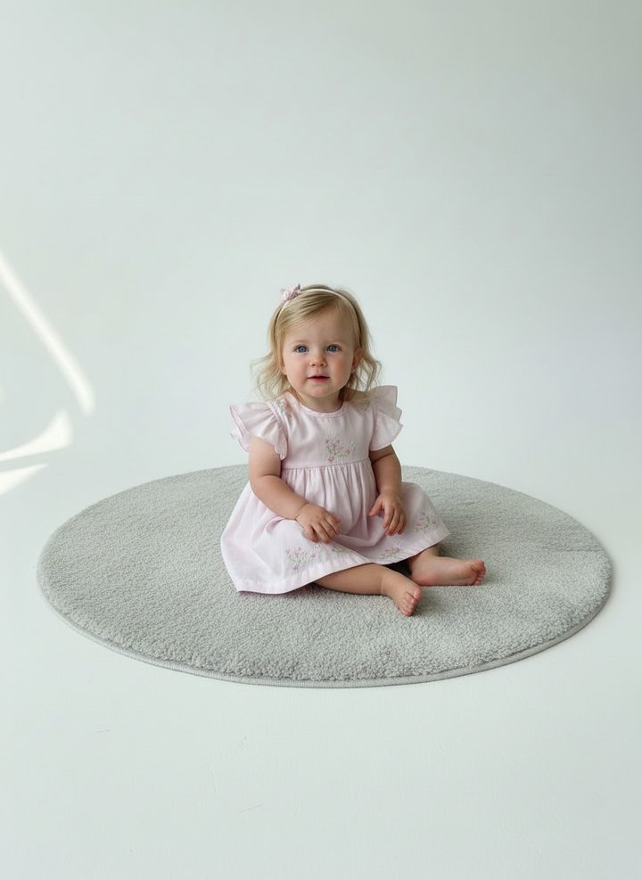 Pink Flower Dress Set