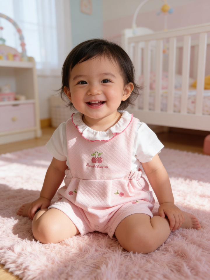 Cherry Romper with hat