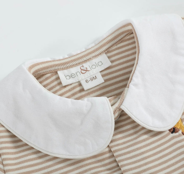 Giraffe Embroidered Baby Grow