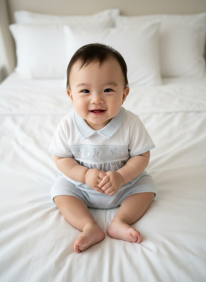 Rabbit Smocked Romper