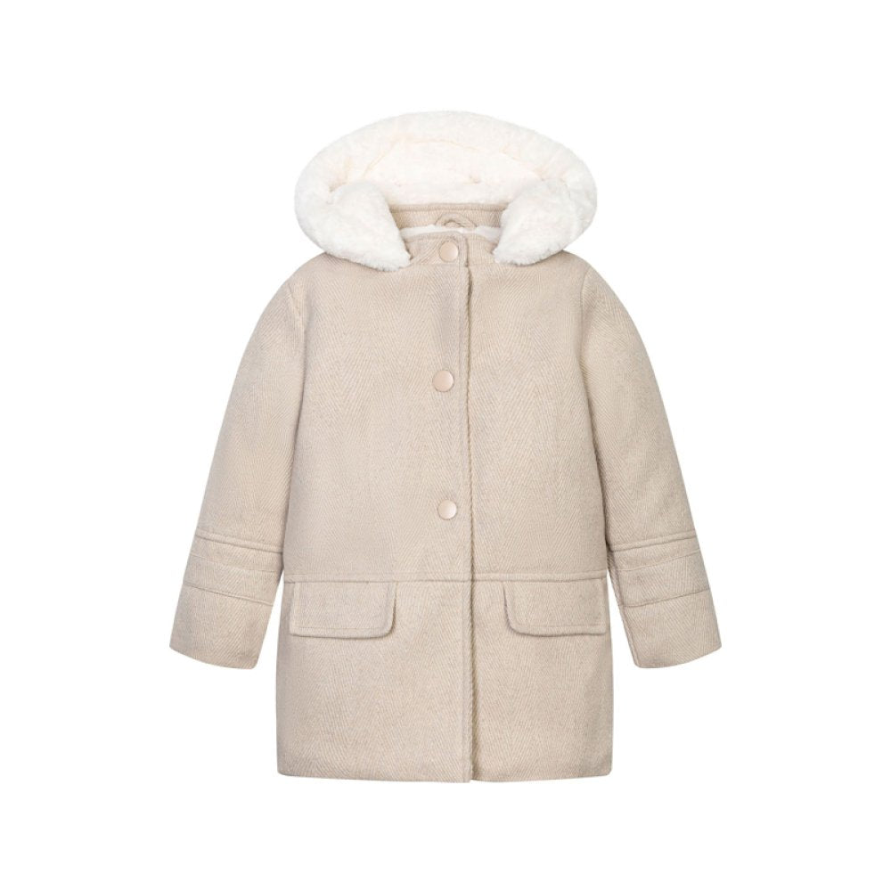Beige Winter Wool Coat