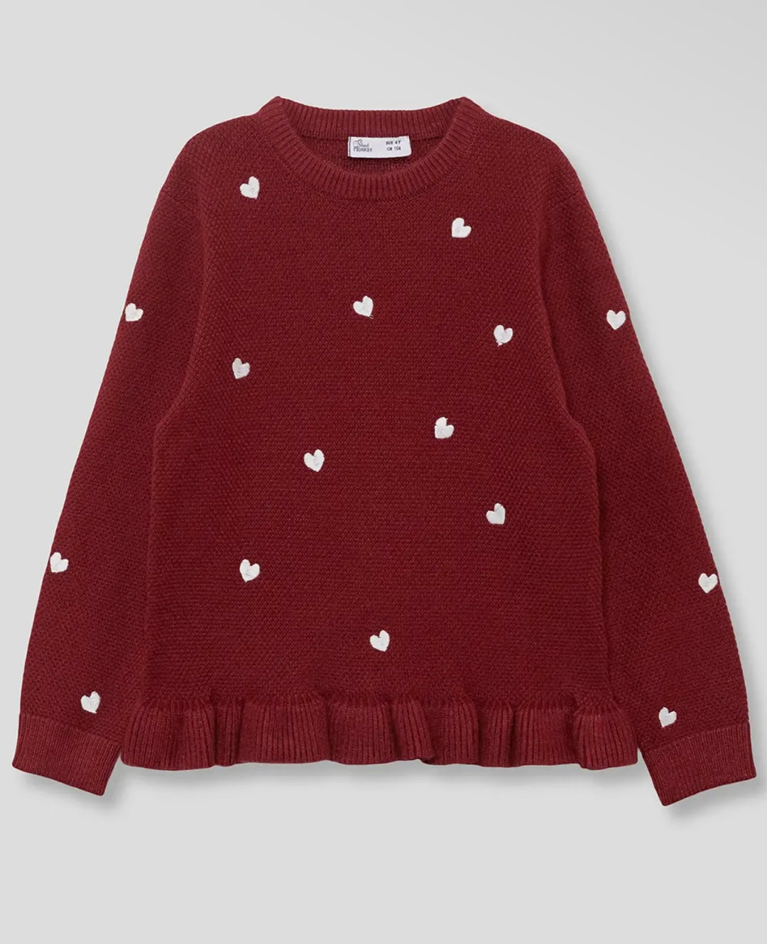 Burgundy Heart Jumper