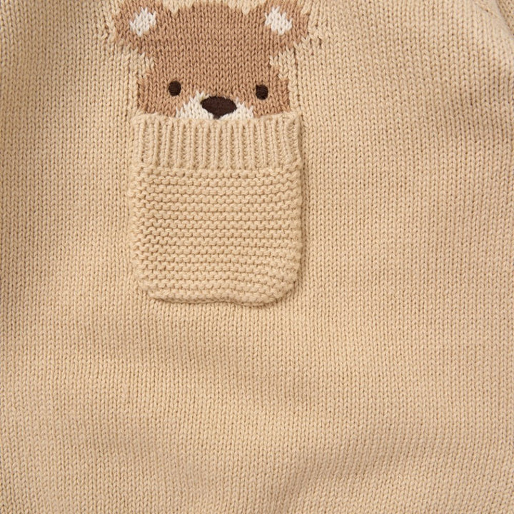 Beige Knitted 2 Piece Set