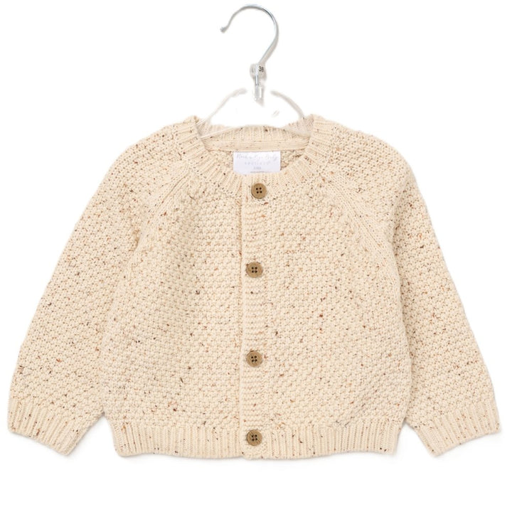 Beige Cotton embroidery cardigan