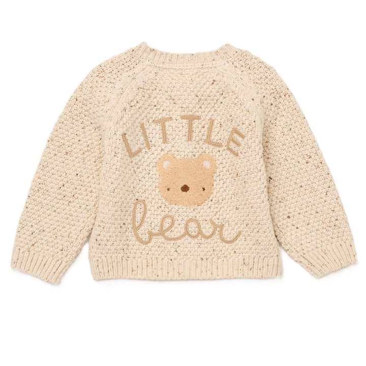 Beige Cotton embroidery cardigan