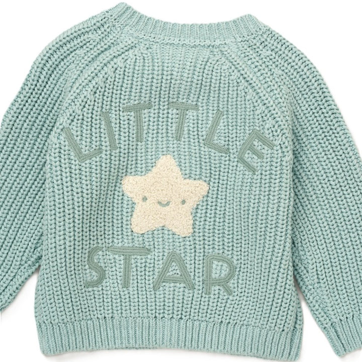 Sage Embroidered Cardigan