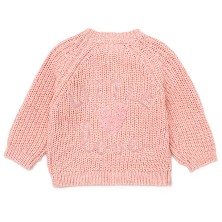 Baby pink embroidered cardigan