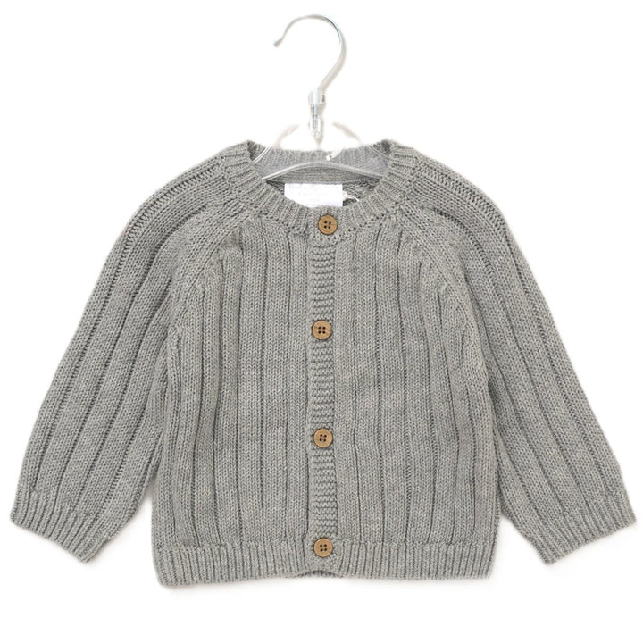 Grey embroidery cardigan
