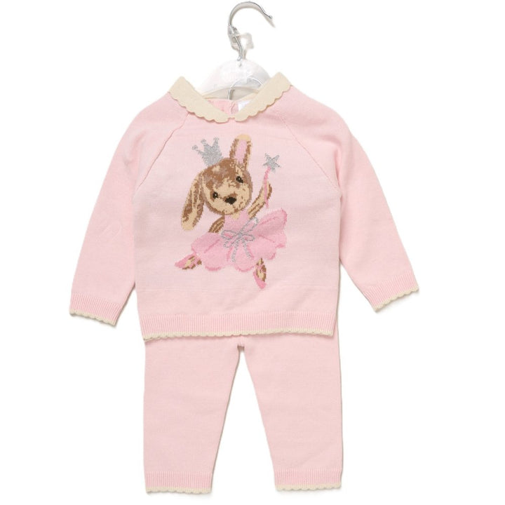 Pink Baby Girls Knitted 2 Pice