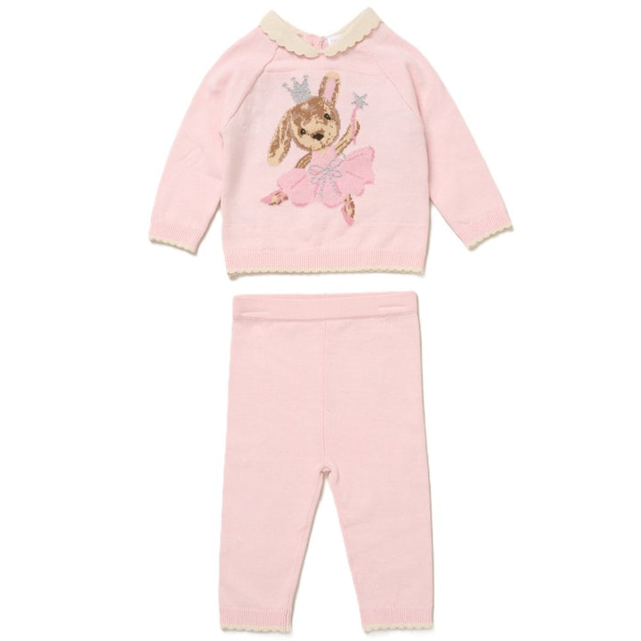 Pink Baby Girls Knitted 2 Pice