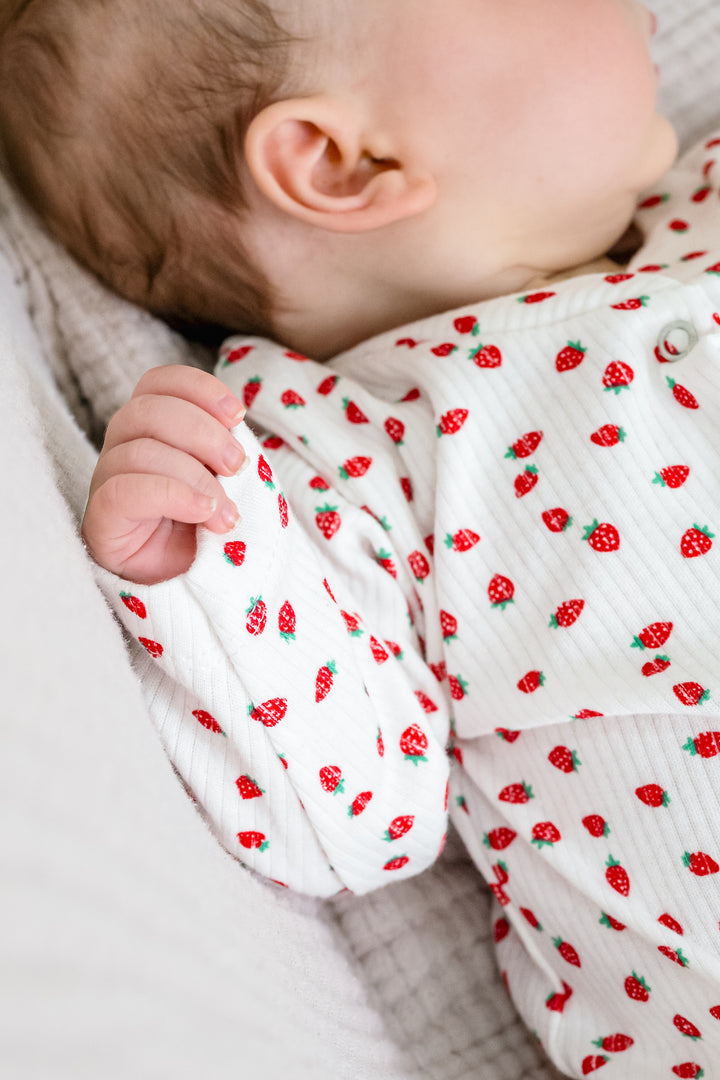 Strawberry Print Romper