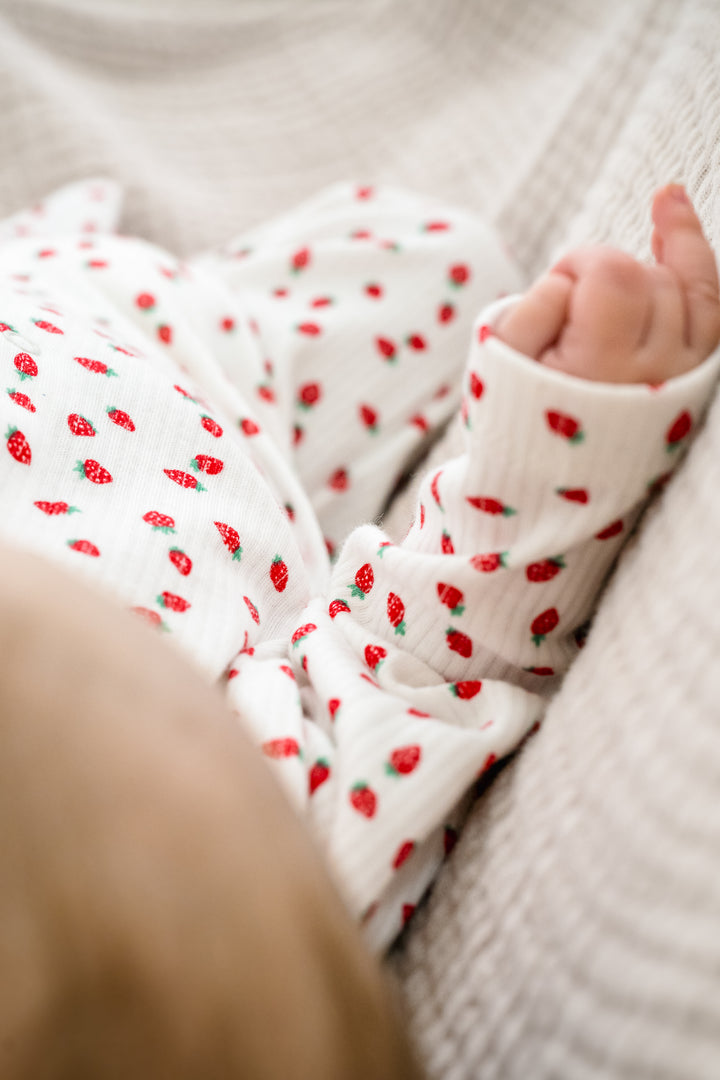 Strawberry Print Romper