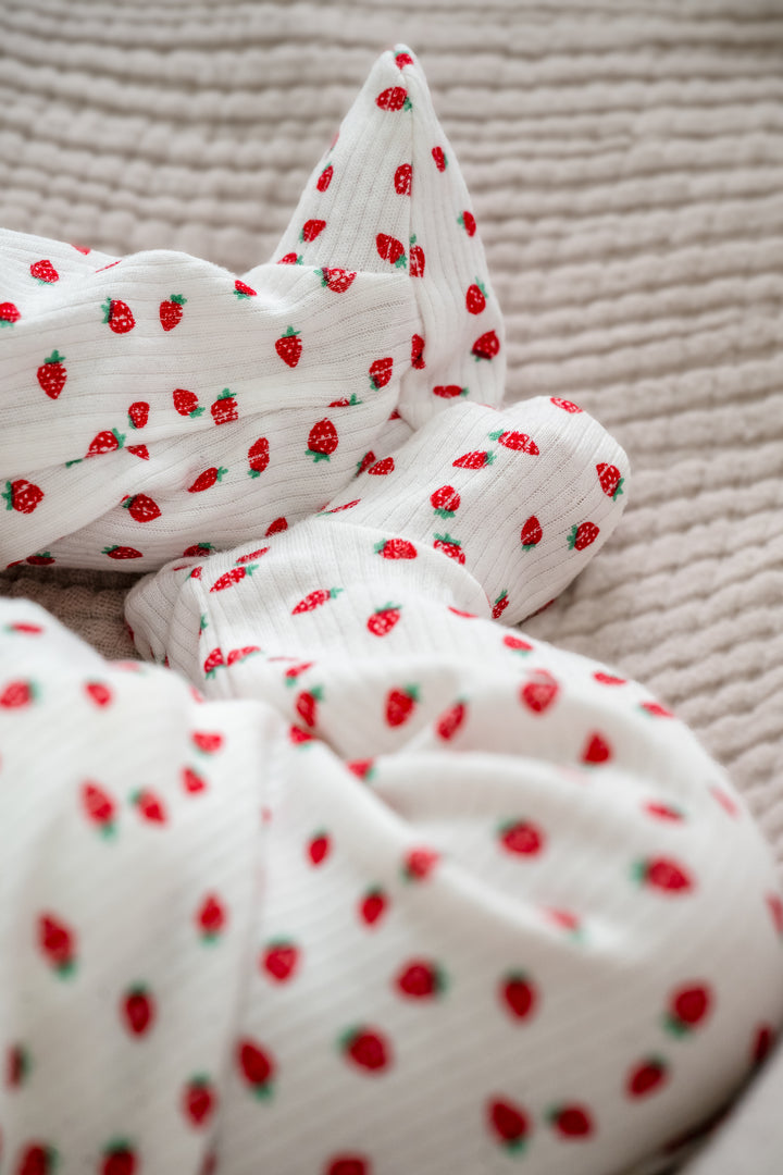 Strawberry Print Romper