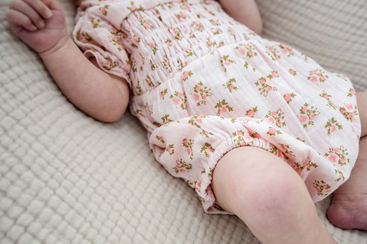Pink Floral Romper