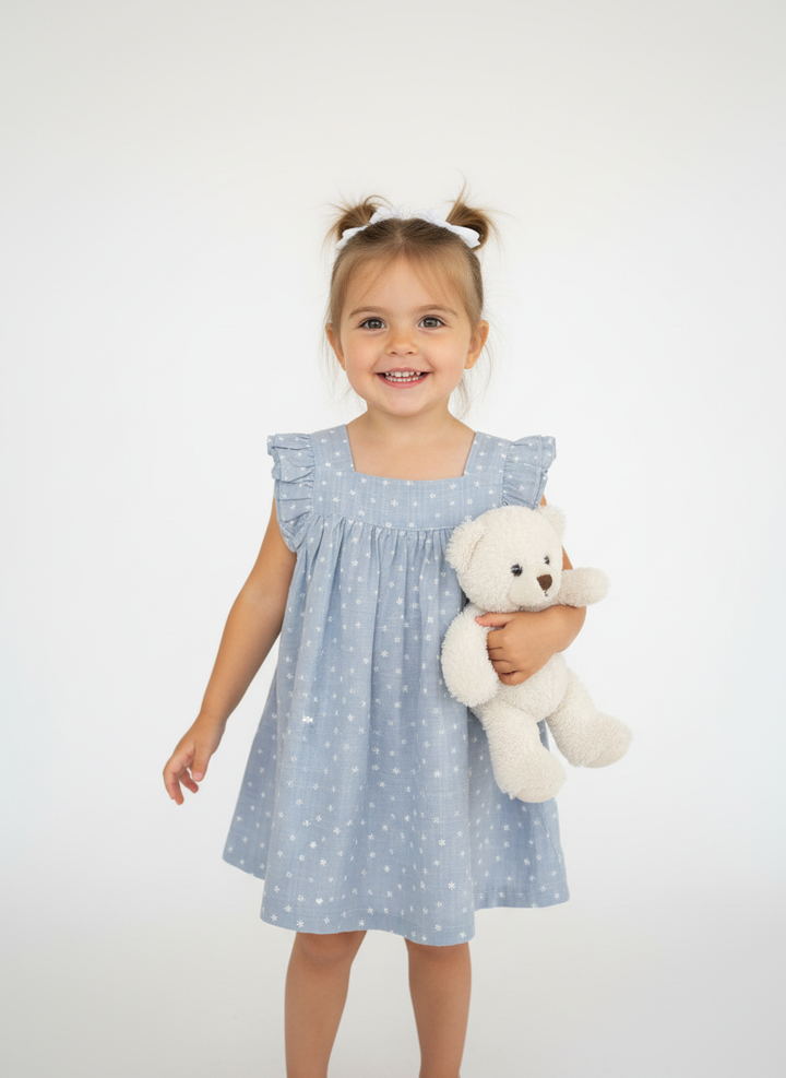 Blue Star Print Dress