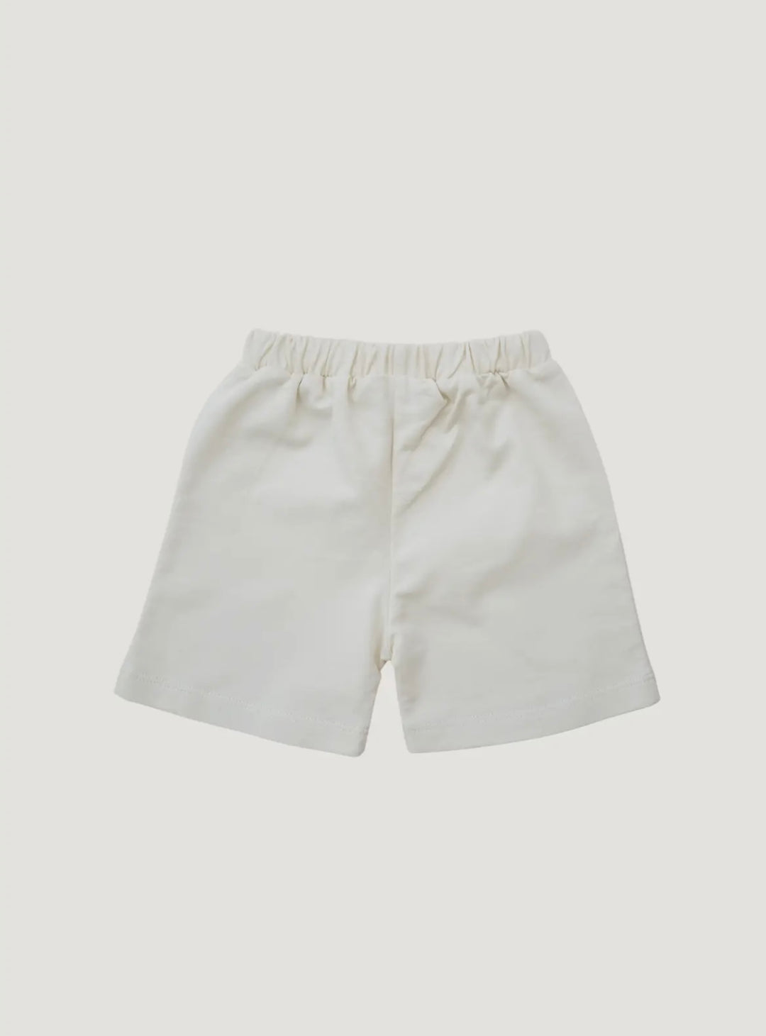 Cream Fig Detail Jersey Shorts