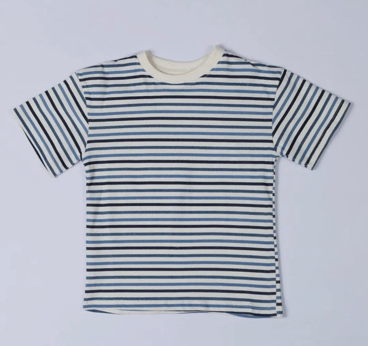 Navy Blue Striped T Shirt